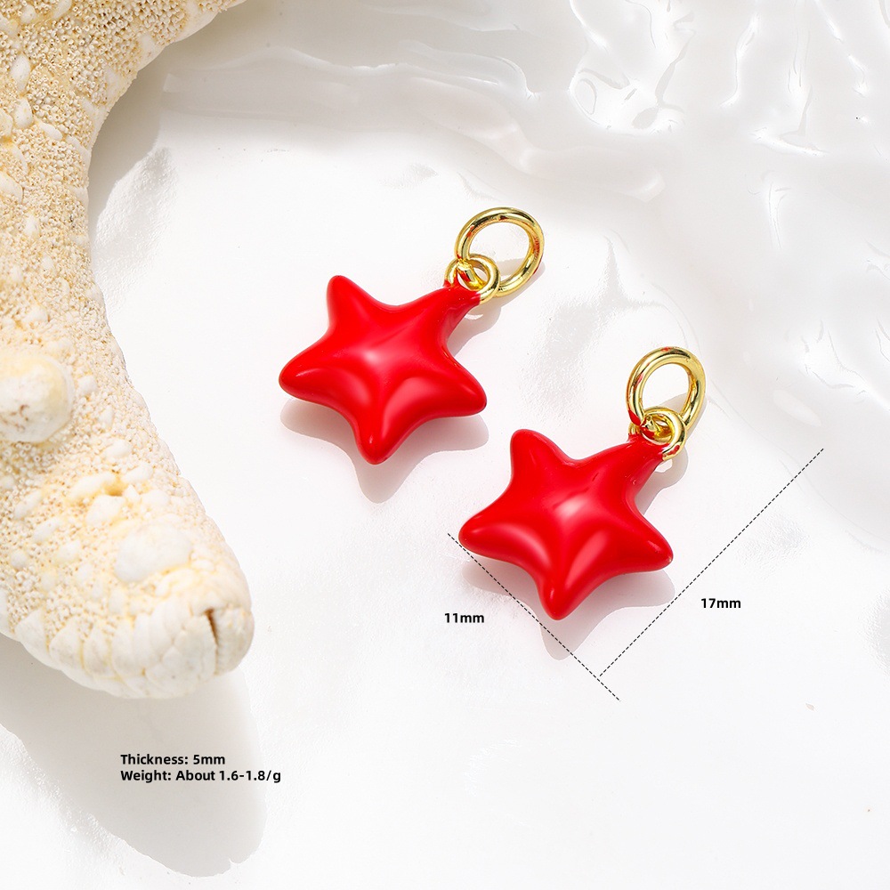 Bijoux En Gros Rétro Style Simple Star Forme De Cœur Noeud D'Arc Le Cuivre Pendentif Chaîne De Câble display picture 10