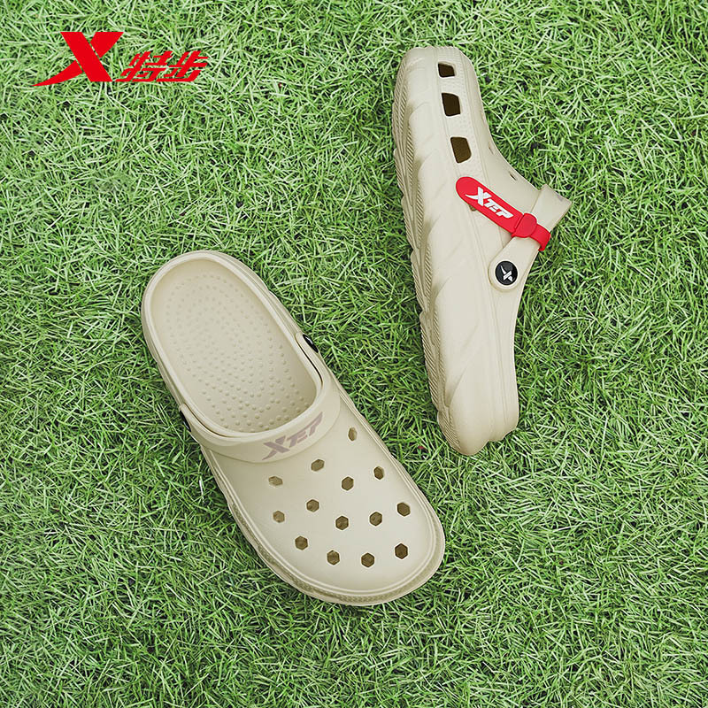 Xtep Croc Shoes メンズ アウターウェア 滑り止めつま先スリッパ 運転用 ビーチサンダル 軽量|undefined