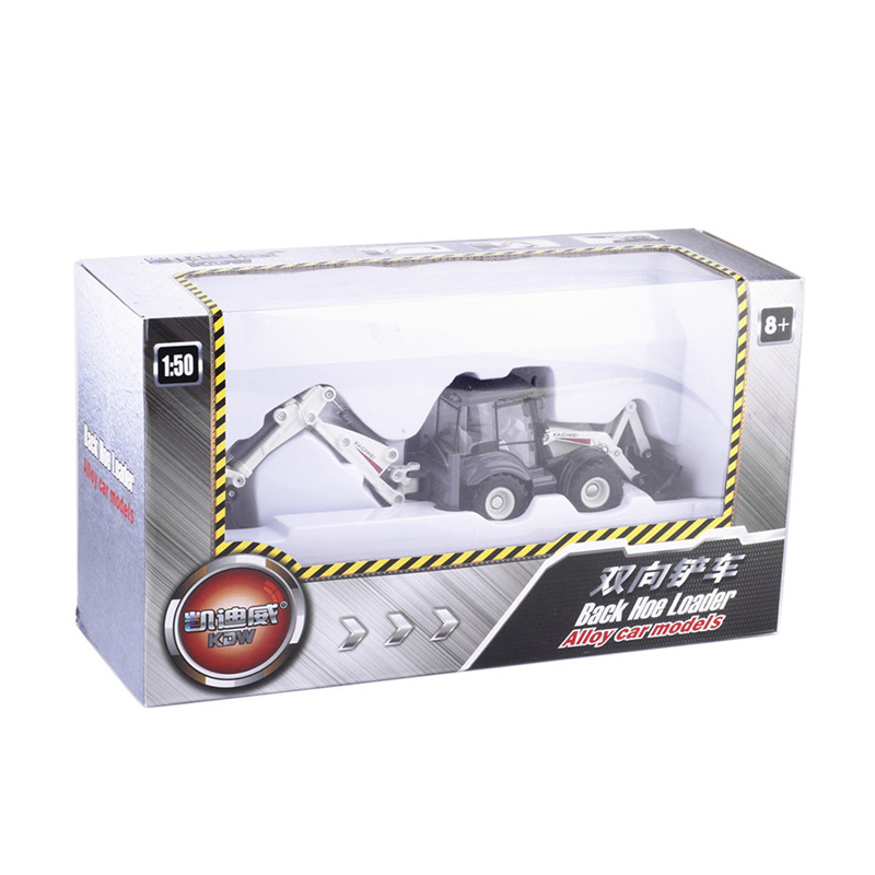 Oferta especial de aleación de ingeniería de vehículos 1:50 modelo de carretilla elevadora de dos vías en caja coche de juguete para niños en stock al por mayor