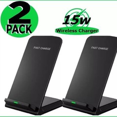 クロスボーダー専用ワイヤレス充電垂直携帯電話ワイヤレス充電器スタンドダブルコイル 15 ワットワイヤレス充電器スタンド