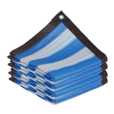Avtomobil yan çətirləri — net four corners sunshade sail - blue-and-white-22