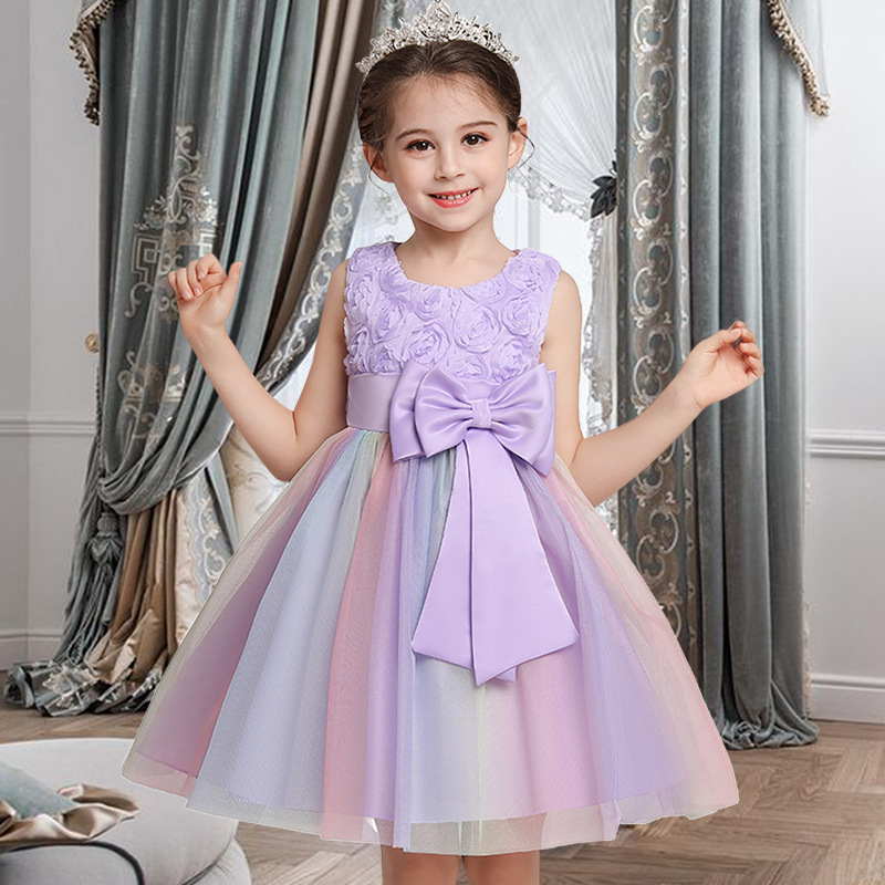 Spring Unicorn Princess Dress for Older Children, Girls' Tutu Dress, One-Piece Wholesale