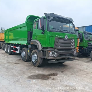 二手自卸车出口非洲豪沃8x4自卸车U型大箱 371马力重型卡车