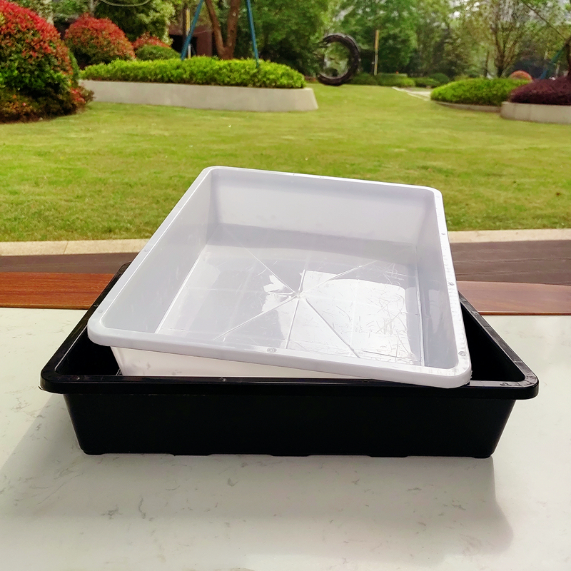 Succulent Flower Pot Soaking Basin Plastic Leak-Proof Tray Leaf Insert Seedling Pot Storage Basket Transport Box Organizing Tray Wholesale