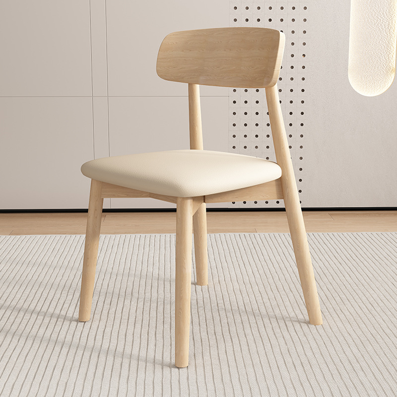 Silla de comedor de madera sólida, silla de comedor de madera nórdica, silla de comedor, silla de respaldo, silla de ganoderma lucidum