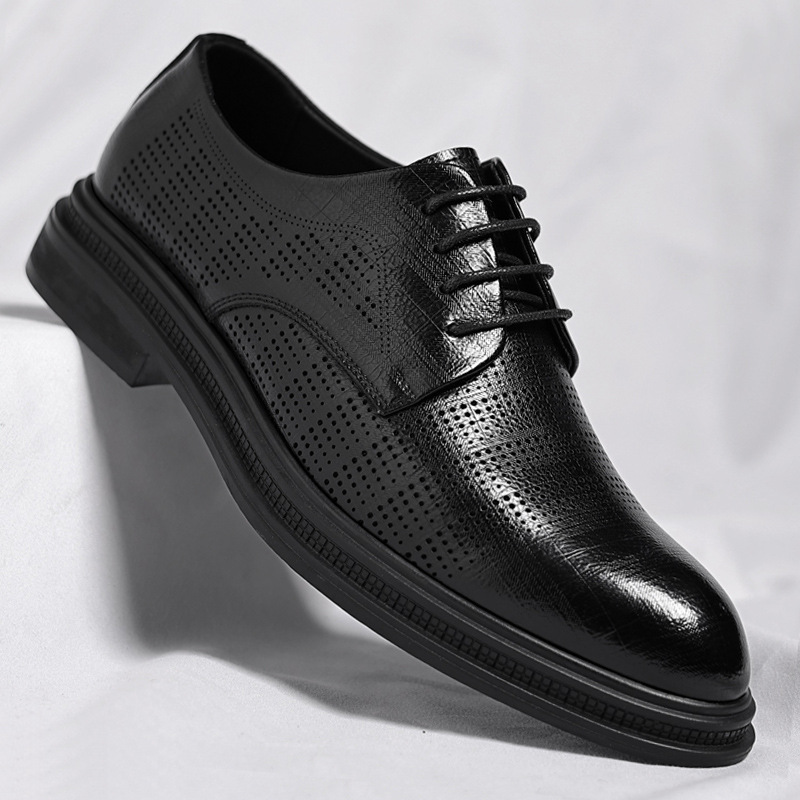 Летний дышащий модный высокий пиджак классического кроя для кожаной обуви