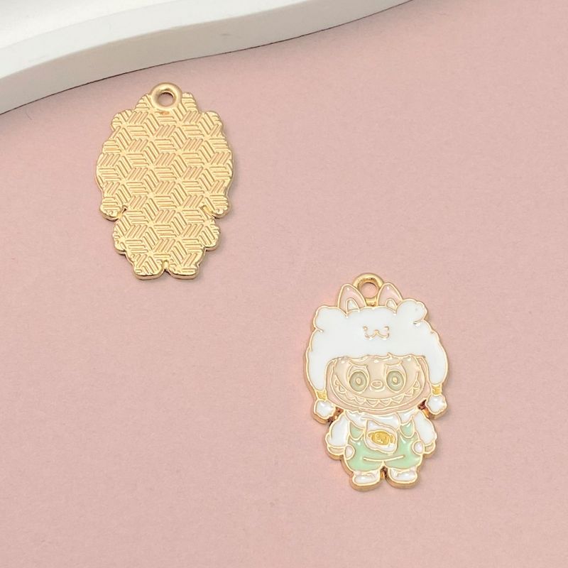 漫画ラブブ合金ペンダントアニメ合金オイルドリップジュエリーアクセサリー DIY イヤリングブレスレットキーホルダーペンダント|undefined