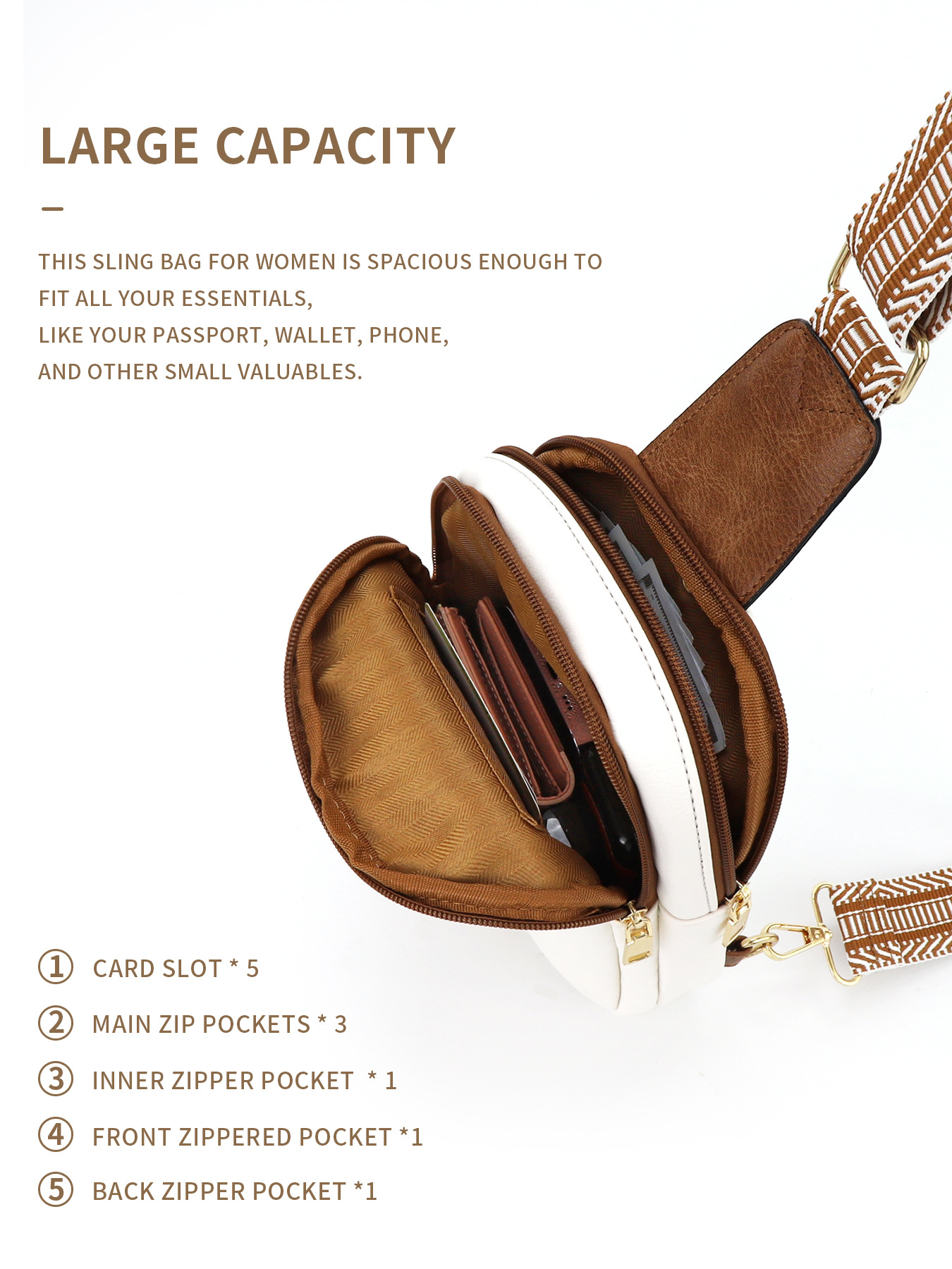259g Weight Polyester Lining Material Zipper Closure Type Sling Strap Strap Type Fanny Pack Bags Type Daily Occasion Pu Leather Material Color Block Pattern All Seasons Season Unisex Gender Vintage Style Style Oval Shape Unisex Vintage Style Color Block Pu Leather Waist Bags 3