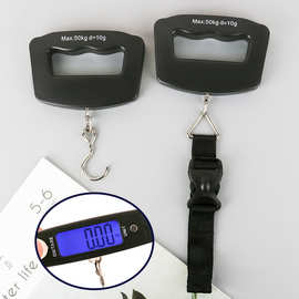 家用便携手提秤带钩快递称重包裹行李秤50kg背光迷你电子秤