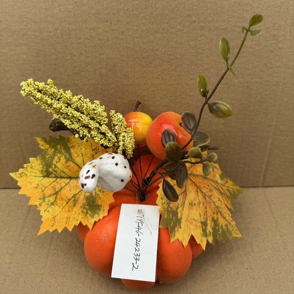 クリエイティブな模造カボチャの植木鉢プラスチックフラワーアレンジメント花瓶結婚式のお祝いシーンの装飾リビングルームの新築祝いの装飾品|undefined