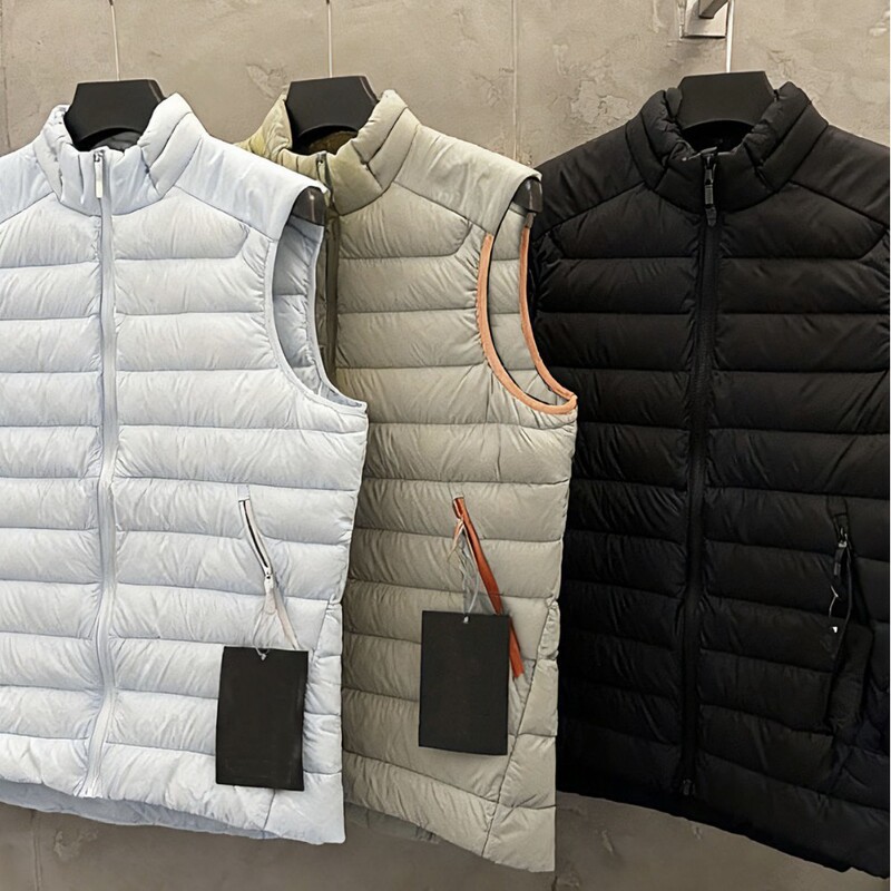 Niaojia Rib Vest Cerium Vest Goose down Jacket Warm Men and Women Pure Color Casual Sleeveless Stand Collar