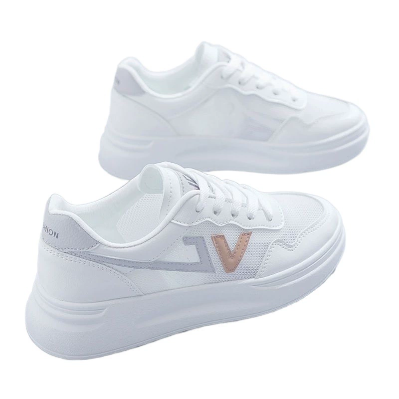 Summer universal high quality white shoes for students, mesh breathable light panel