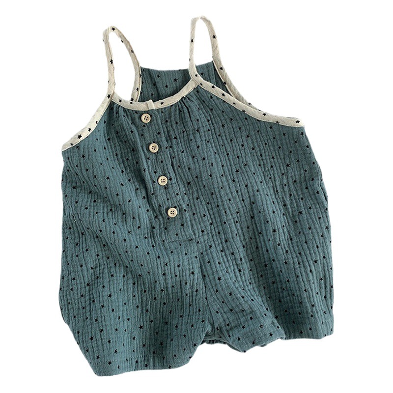 Lindo bebé desgaste ~ niñas Sling mono verano nuevo estilo coreano personalizado bebé Correa estilo occidental Bebé Ropa para niños