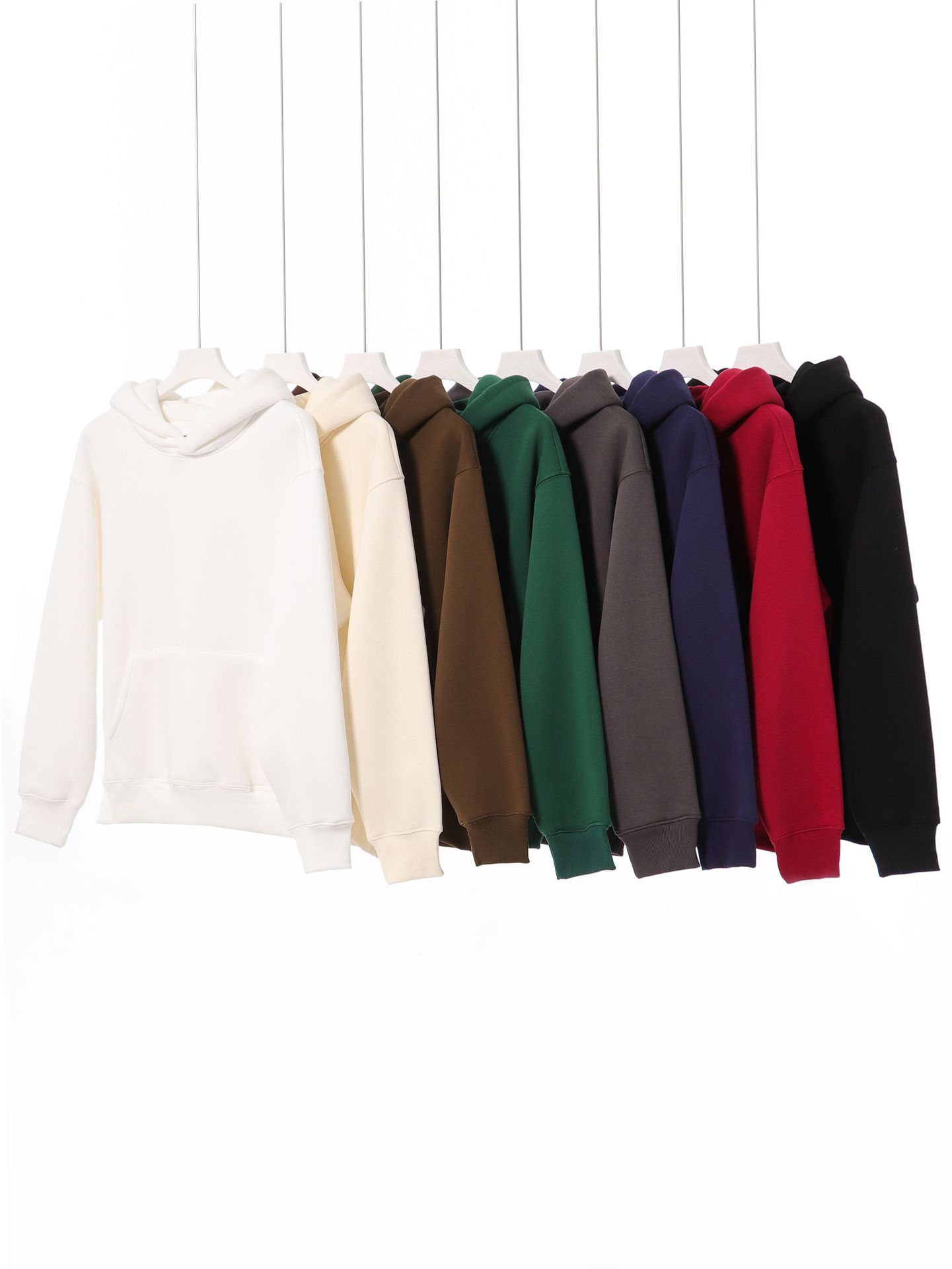 Retro heavy 480g ameikaji suéter con capucha de los hombres espesado apretado polar gota-hombro pullover Sudadera con capucha de las mujeres