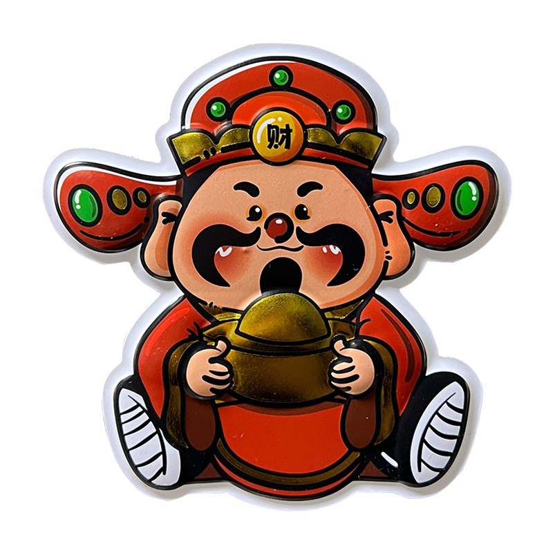 부 주방 냉장고 스티커의 새로운 신 3D 3 차원 자기 스티커 입장 문 새해 축하 중국 스타일 창조적 인 장식 스티커