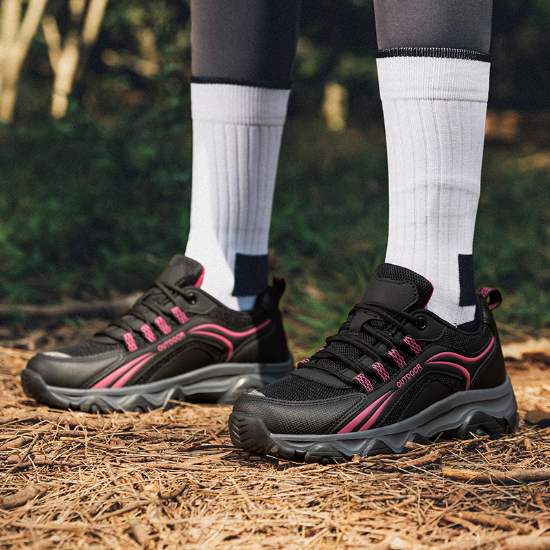 Nuevos zapatos de montaña transfronterizos para hombres y mujeres parejas de malla transpirable EVA amortiguación al aire libre zapatos de caminata de campamento