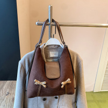 休闲通勤大容量豹纹包包女2025新款多用双肩后背包时尚单肩托特包