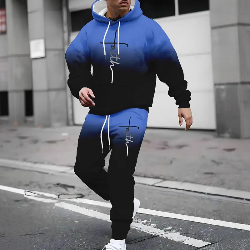 2025 Cross-Border Popular Letter Print Gradient Sweatshirt Autum New Sports Fashion Casual Jacket Jogging Suit 2025 Cross-Border Popular Letter Print Gradient Sweatshirt Autum New Sports Fashion Casual Jacket Jogging Suit