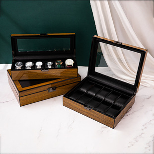 Factory Direct Sales 1 6 1012-bit walnut texture watch box men and women Universal new high-end fashion watch