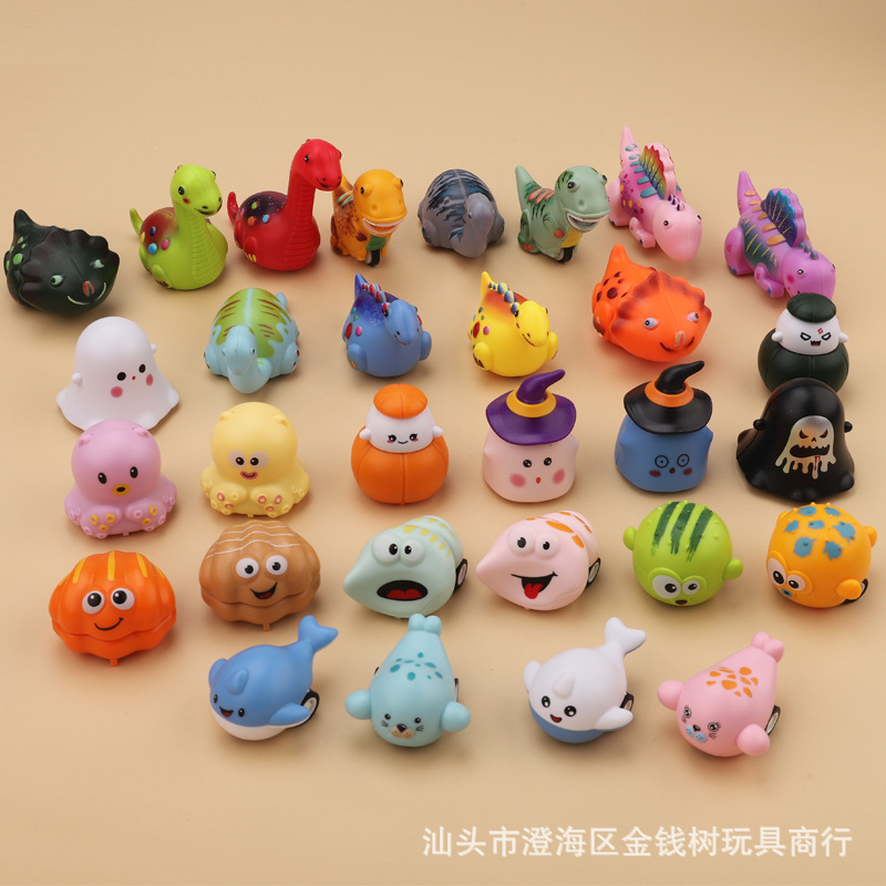 跨境新品儿童迷你海洋动物玩具车赛车幼儿园礼品惯性车回力车