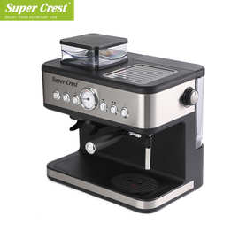Super Crest 欧规家用研磨一体式咖啡机意式半自动泵压式SCT-4037