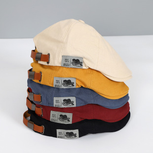 Japanese Style Street Fashion Reverse Duckbill Hat for Women Korean Style Beret Hat Summer and Autum Versatile Hip-Hop Forward Hat for Men