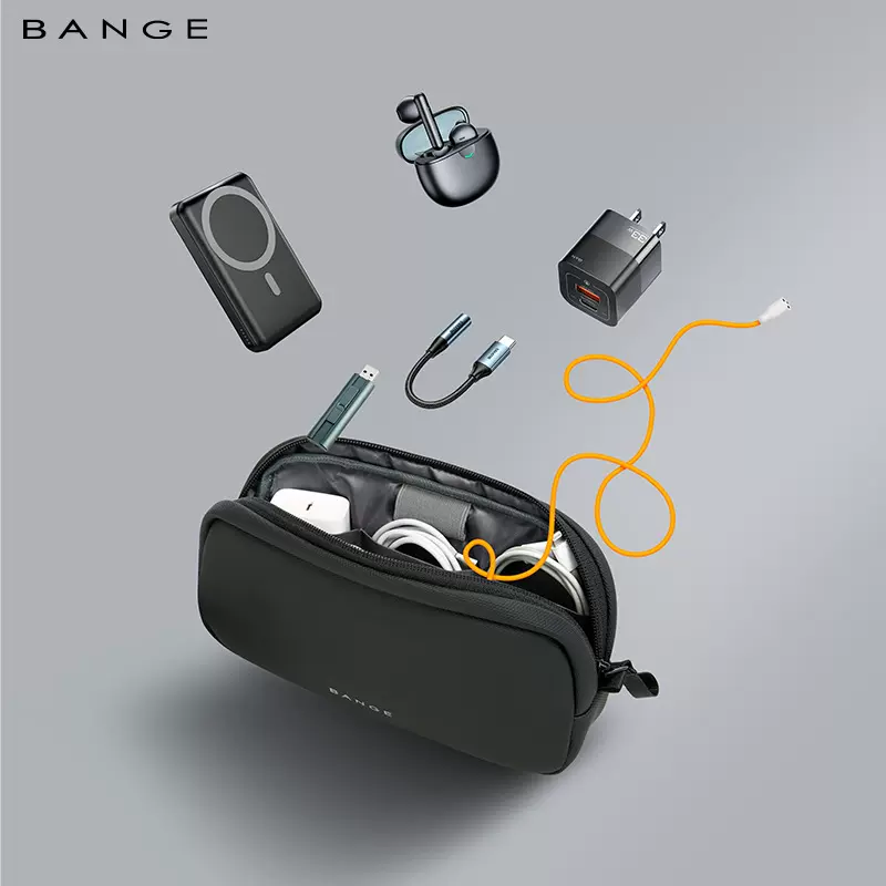 BANGE新品数据线收纳包充电器数码配件手包出行全能套装收纳袋