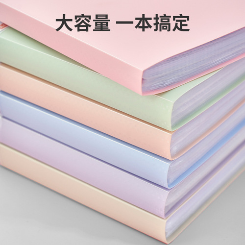 A4 folder materials multi-layer transparent insert files document holder student use Morandi storage test papers holder