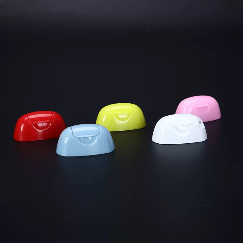 家用塑料洗手液翻盖便捷式分装瓶盖创意纯色椭圆形塑料瓶翻盖批发
