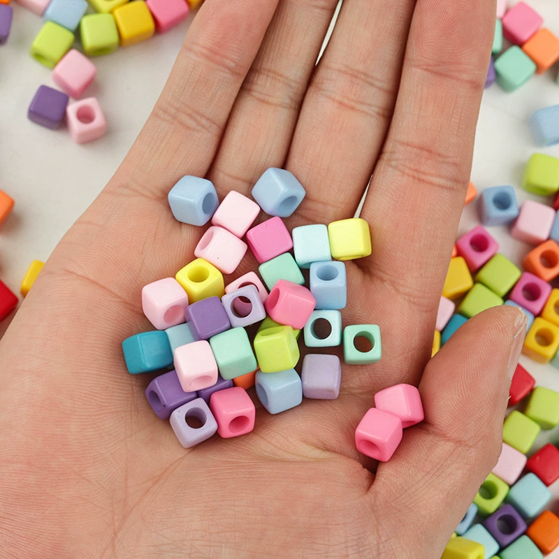 Аcrylic square beads, beaded bracelet handmade, DIY