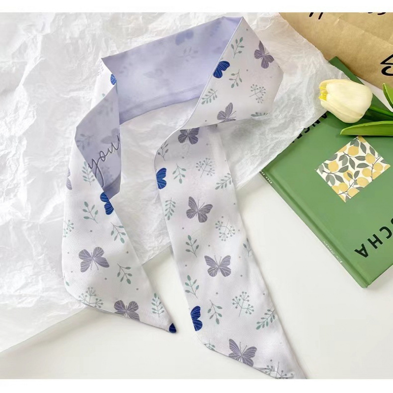 Silk scarf*purple butterfly