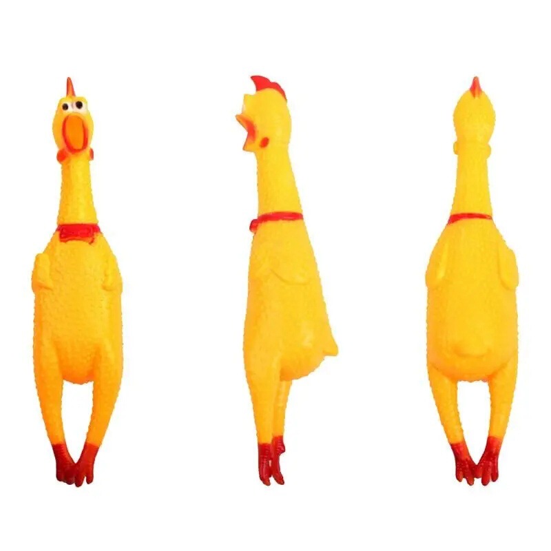 大、中、小の面白いビニール製の悲鳴を上げる鶏、クリエイティブなトリック、発散用の鶏、ペットの音、悲鳴を上げる鶏の卸売|undefined