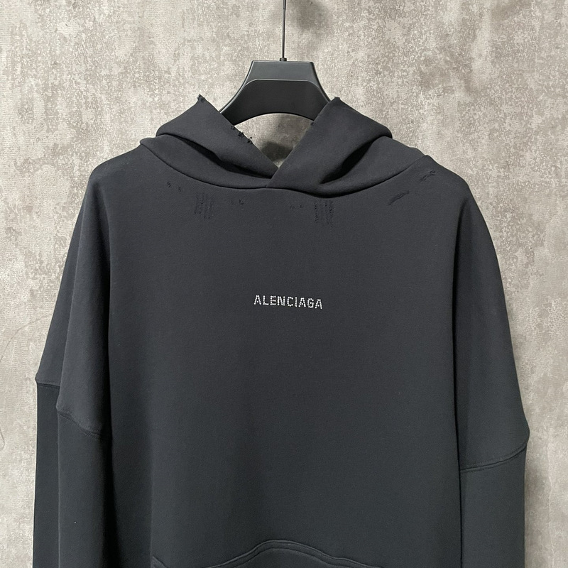 パリのb家の高バージョンの経典logoのアイロン掛けのパーカーの中の毛の輪のゆったりしているOSの版型のパーカーのパーカー|undefined