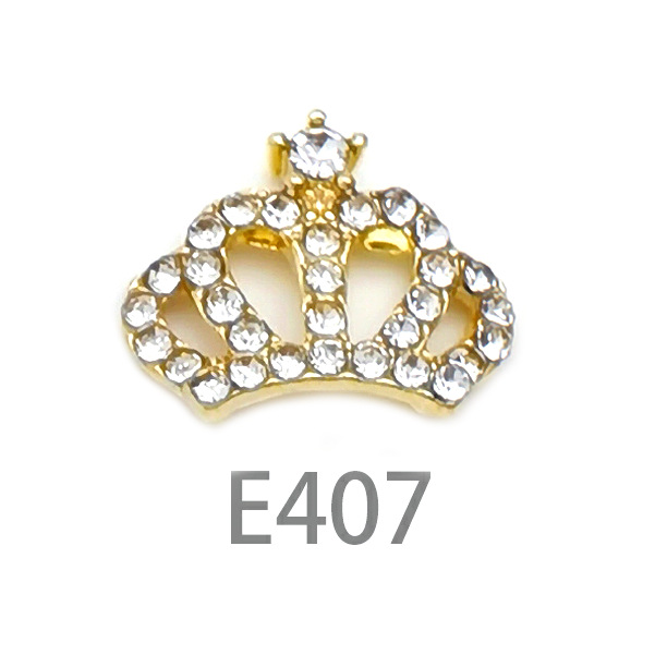 Nuevo transfronterizo europeo y americano estilo corona uñas joyería mezclado lote exquisito en forma de corazón rhinestone Cruz uñas rhinestone venta al por mayor