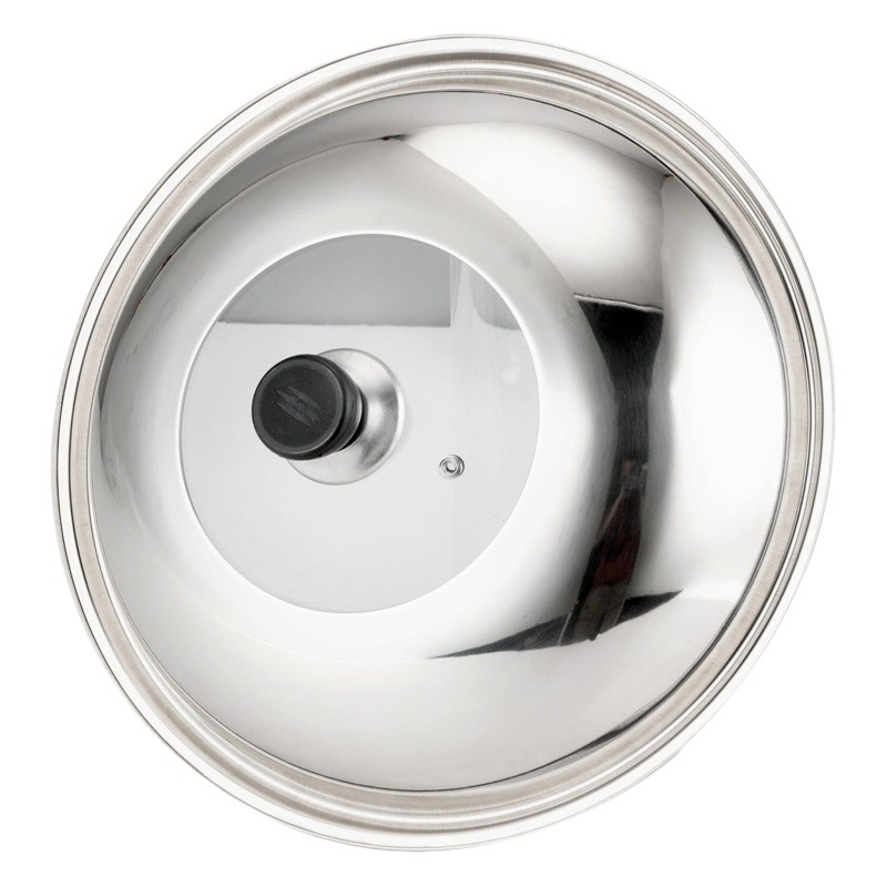 Stainless Steel Pot Cover Household Wok Cover 30-40cm Wok Combination Cover Universal Non-magnetic Pot Cover Glass Cover