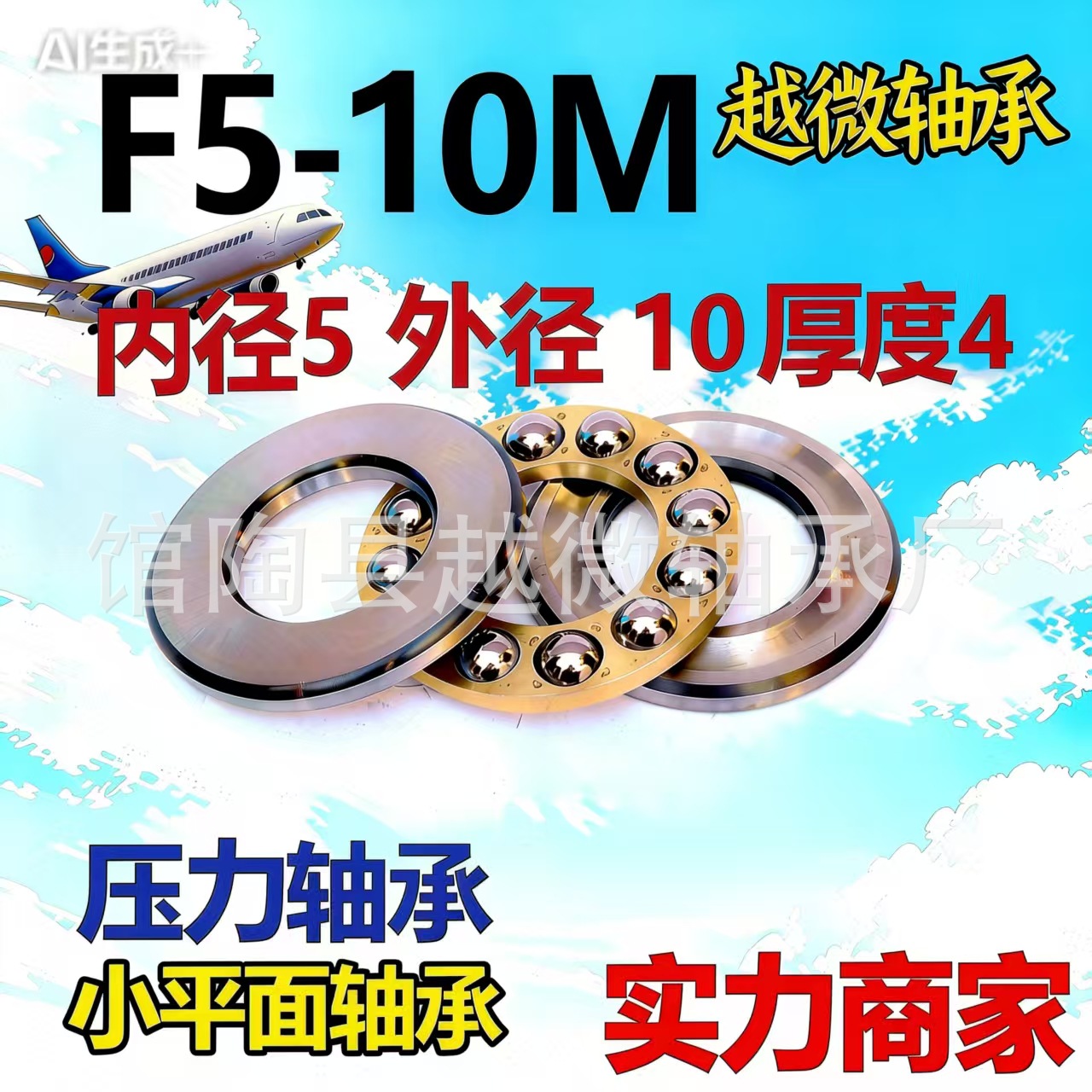 F5-10M小平面微型推力球轴承5*10*4手机支架合页机械电子定制非标