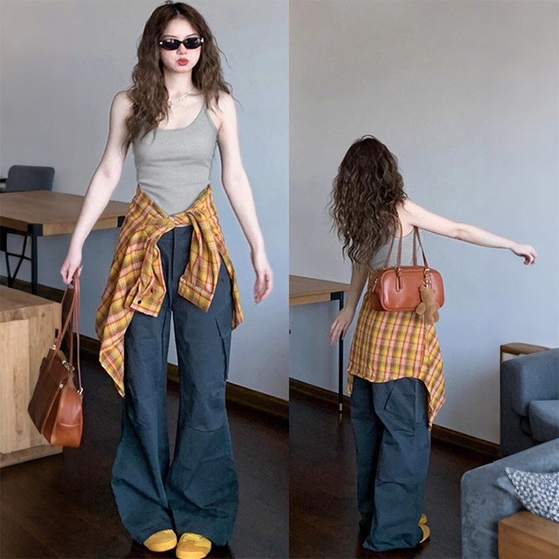 Gray Vest with Chest Pads for Women, Summer Inner Wear, Small Camisole for Outer Wear, Base Layer Top with Chest Pads for Outer Wear Gray Vest with Chest Pads for Women, Summer Inner Wear, Small Camisole for Outer Wear, Base Layer Top with Chest Pads for Outer Wear