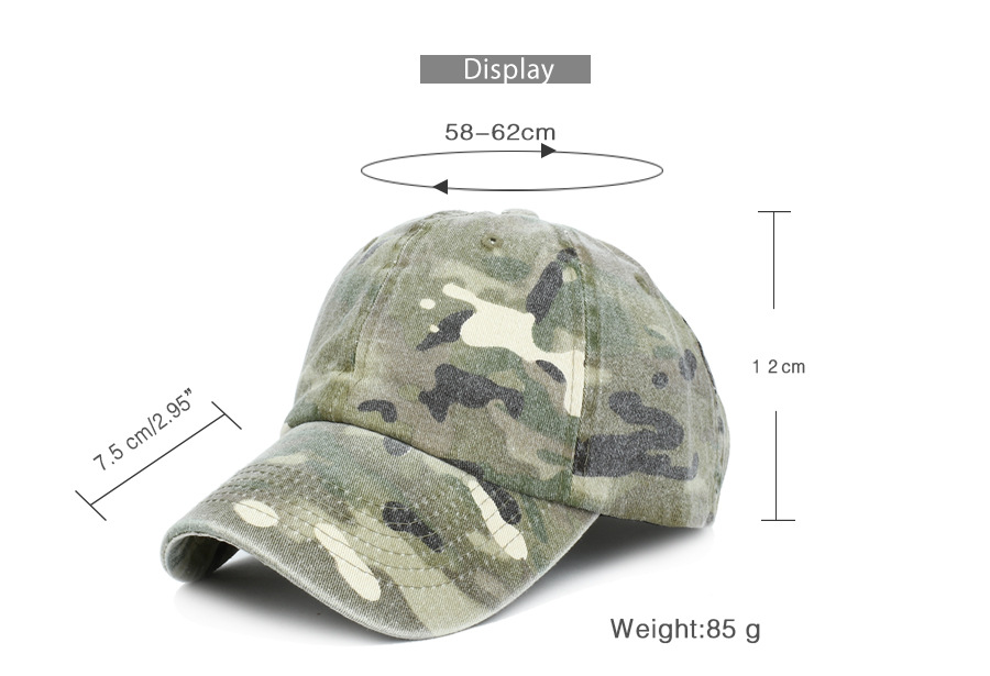 154g Weight Baseball Cap Hats Type Street, Sports Occasion Cotton Material Camouflage Pattern All Seasons Season Men's Gender Retro, Cool Style Style Curved Eaves Rim Men's Retro Cool Style Camouflage Curved Eaves Baseball Cap 1