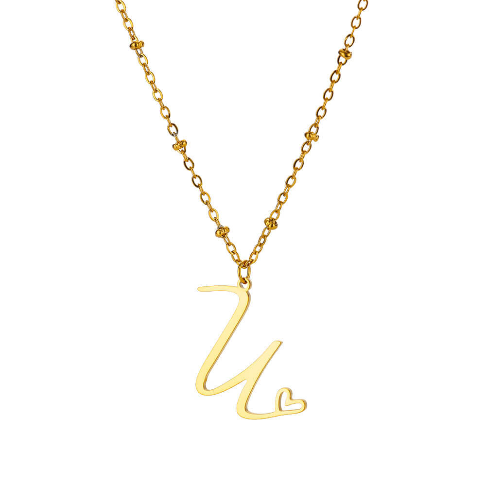 8g Weight 0.03µm-0.05µm Gold Plating Thickness PVD Coated Gold Plating Process Real Gold Plated Plating Material 304 Stainless Steel Pendant Material Pendant Necklace Classification 304 Stainless Steel Chain Material cable chain Chain Type 1 Piece Quantity Holiday, Daily Occasion 304 Stainless Steel Material Letter, Heart Shape Pattern Unisex Gender IG Style, Sweet Style Waterproof Non Tarnish, Plating, Hollow Out Craft PVD Coated Real Gold Plated Letter Heart Shape 304 Stainless Steel IG Style Sweet Waterproof Non Tarnish 304 Stainless Steel Pendant Necklace 29