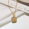 Fashionable zirconium, advanced necklace, four-leaf clover, bright catchy style, high-quality style, simple and elegant design