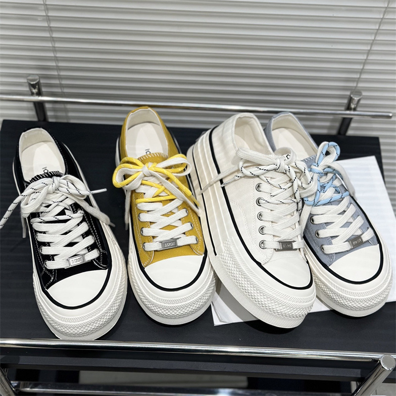 IG Lai Xi Ni bizcocho plataforma plataforma zapatos blancos mujer 2025 nueva moda versátil transpirable realce deportes zapatos casuales