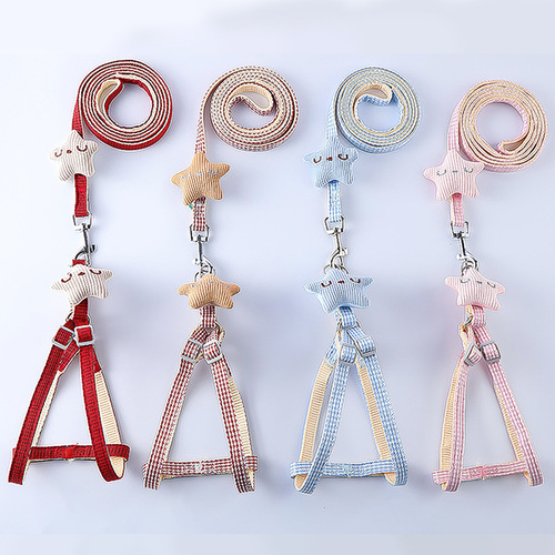 Traction rope manufacturer small and medium-sized dog harness collar anti-breakaway dog ​​rope pet vest style dog traction rope