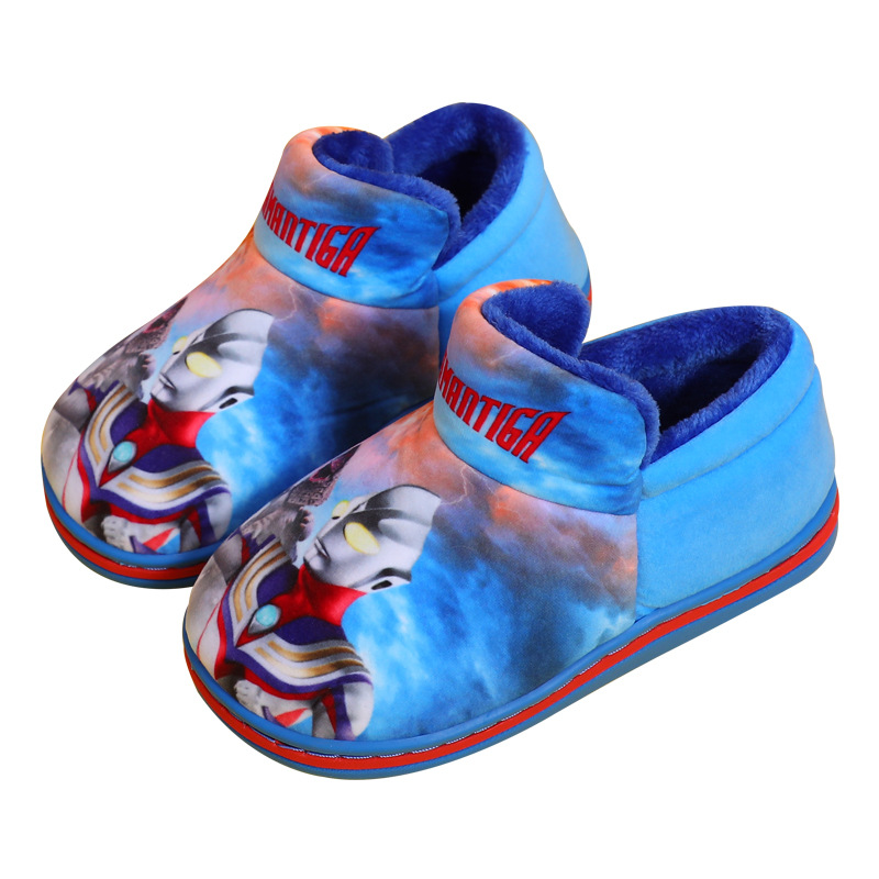 [10% discount] Sello children's cotton slippers indoor home shoes baby winter toddler shoes warm heel