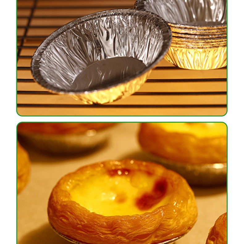 207 TINFOIL 계란 타르트 케이크 굽기 형 일회용 고온 저항하는 알루미늄 호일 그릇