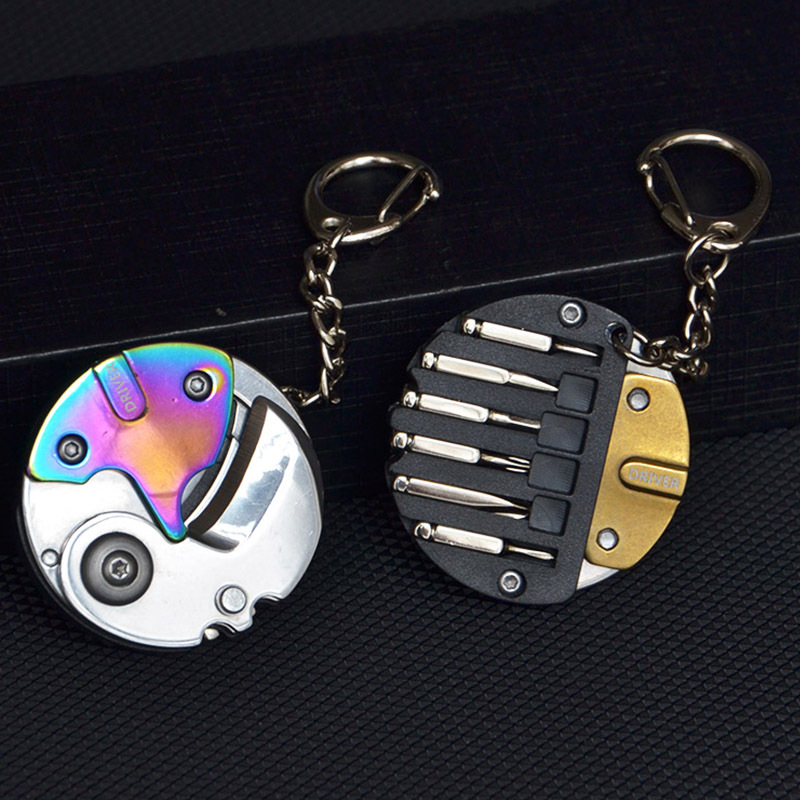 硬币口袋户外折叠小刀多功能锋利随身袖珍挂件颈钥匙迷你EDC工具