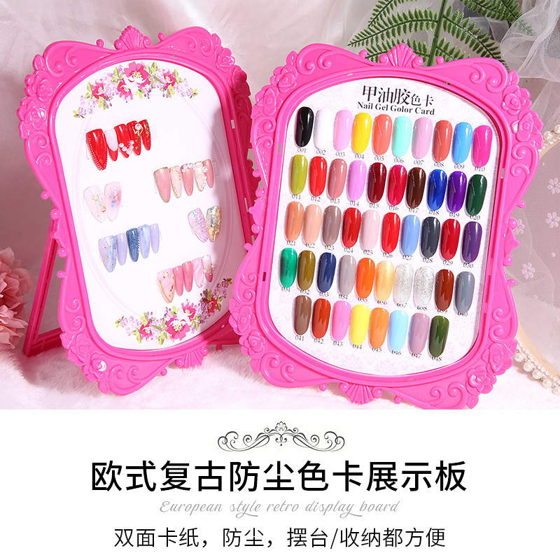 Nail Art Shop Special Art Display Board Retro European Style Lace Dust-proof Photo Frame Color Card Display Tool Nail Art Shop Special Art Display Board Retro European Style Lace Dust-proof Photo Frame Color Card Display Tool