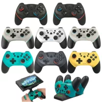 Беспроводной геймпад Switch Pro, 6‑осевой гироскоп, Bluetooth с wake‑up, двойная вибрация, эргономичный