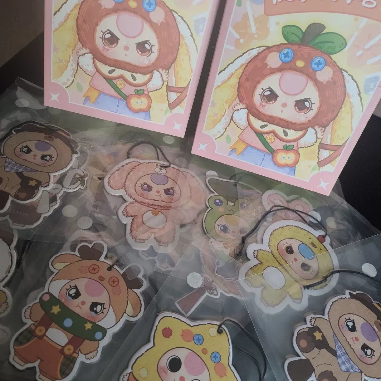 潮玩香片盲盒定 制娃三岁豆包三小毛拉布布Labubu带编码香片盲袋