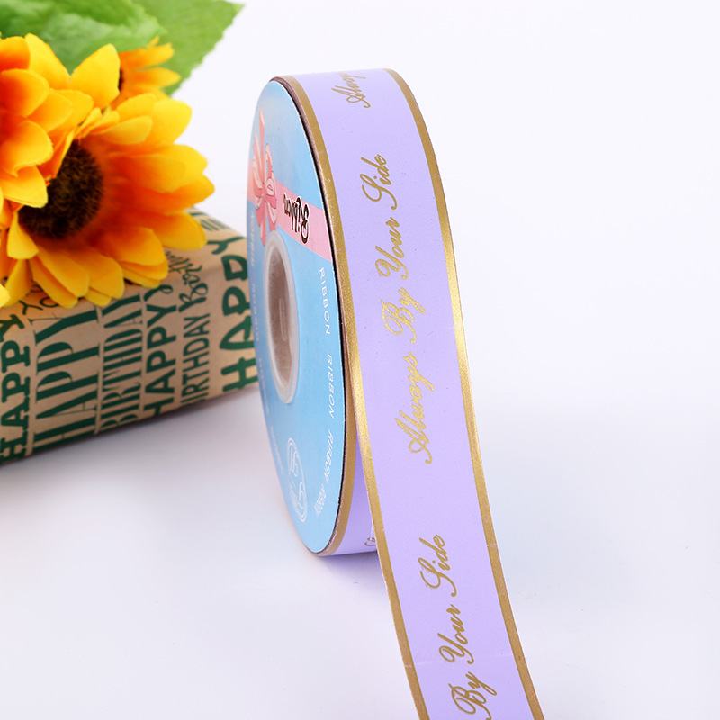 Comercio exterior transfronterizo 3cm100 tamaño impresión cinta flores regalo embalaje decoración cinta confesión acompañar rollo cinta