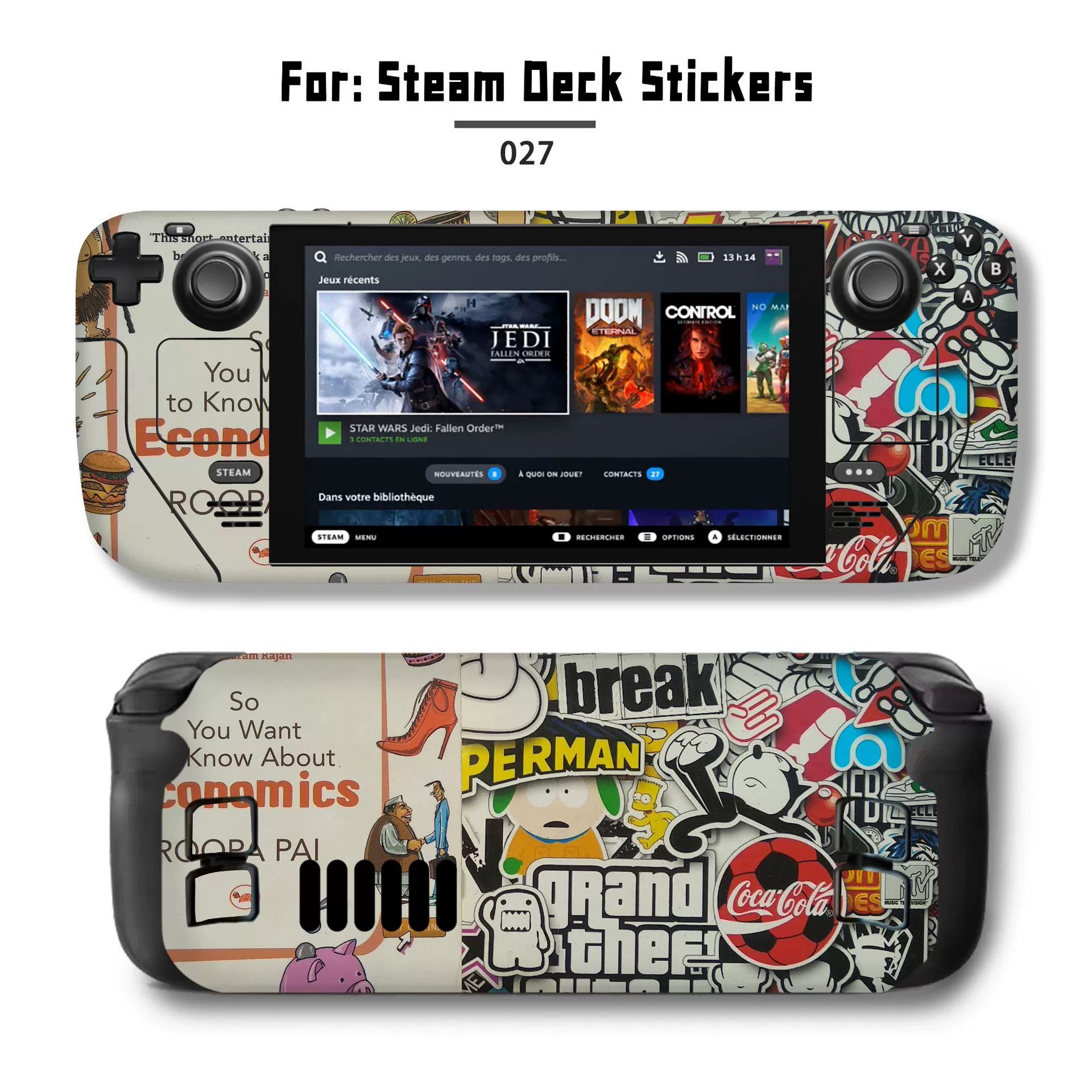 Подходит для наклейки Steam Deck, наклейка на Steam Deck Patch, Steam Panda, вручную, персональный пиксель